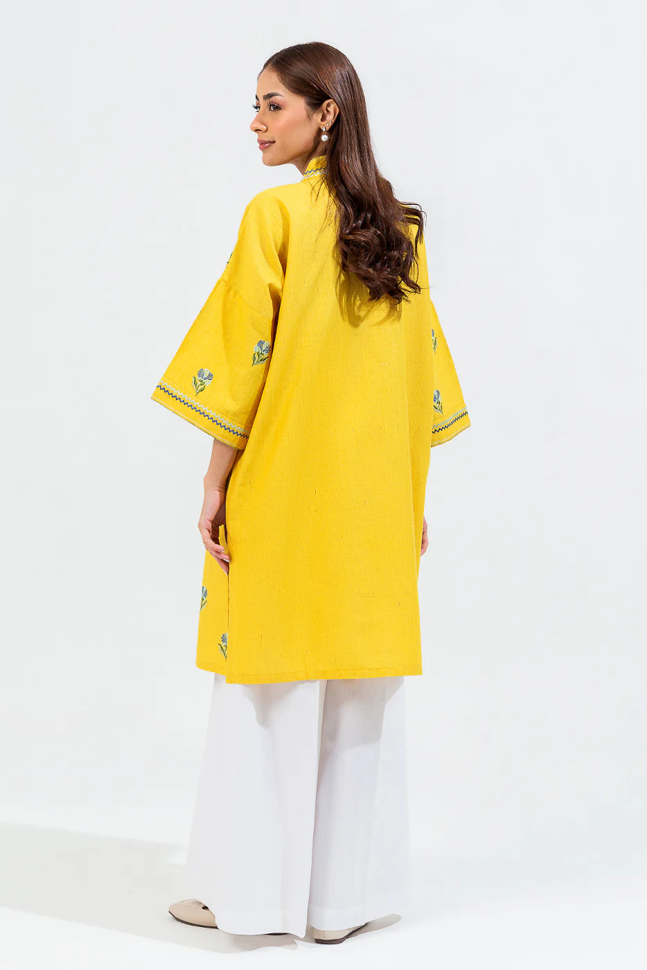 EMBROIDERED KHADDAR SHIRT (PRET) - Image 3