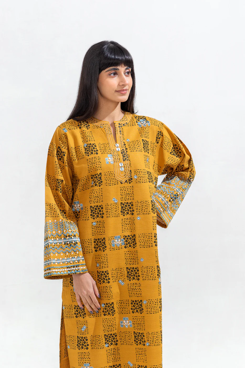 2 PIECE EMBROIDERED KHADDAR SUIT (PRET) - Image 2