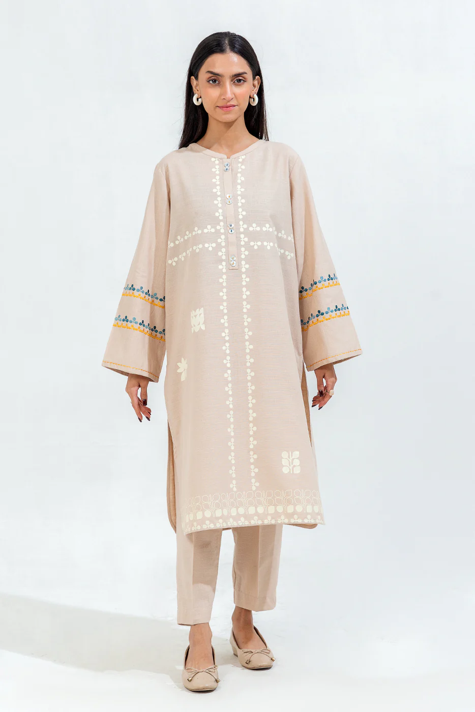 2 PIECE PRINTED KHADDAR SUIT (PRET) - Image 3