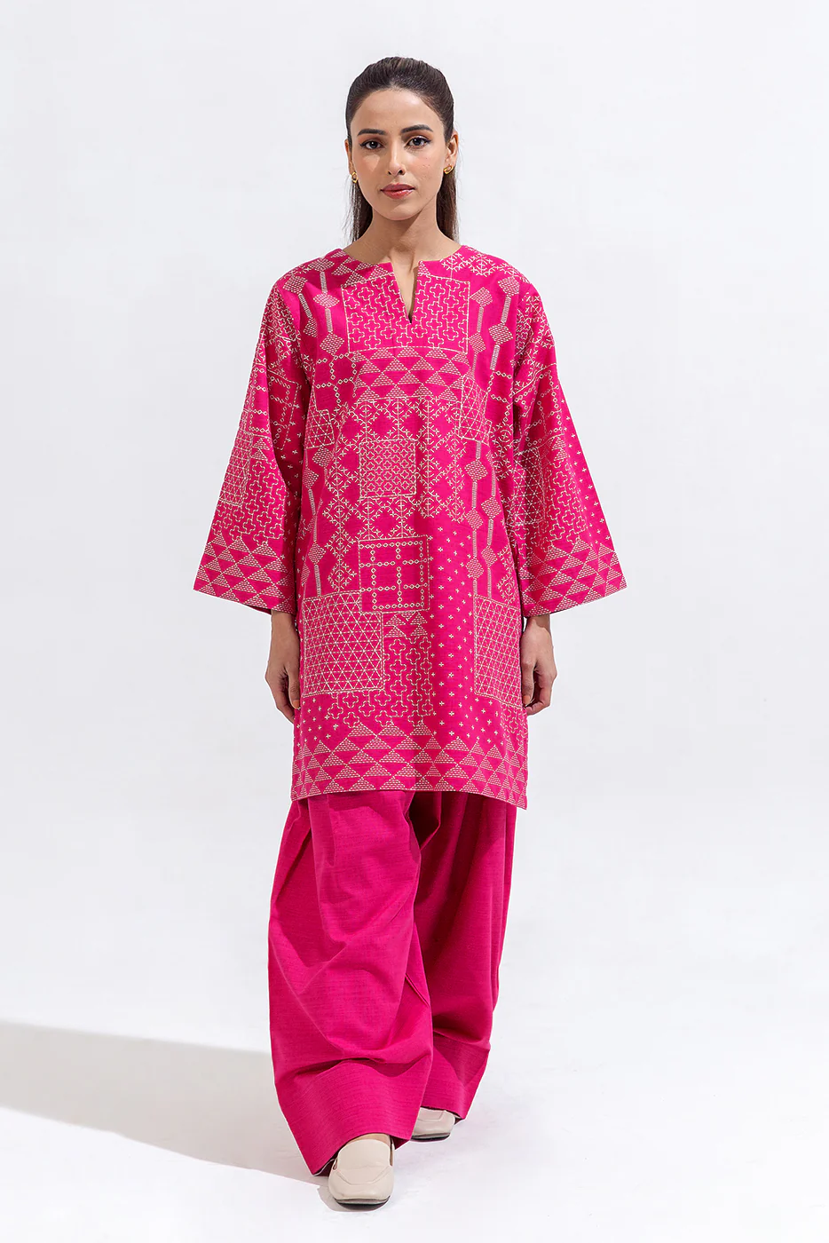 2 PIECE EMBROIDERED KHADDAR SUIT (PRET) - Image 2