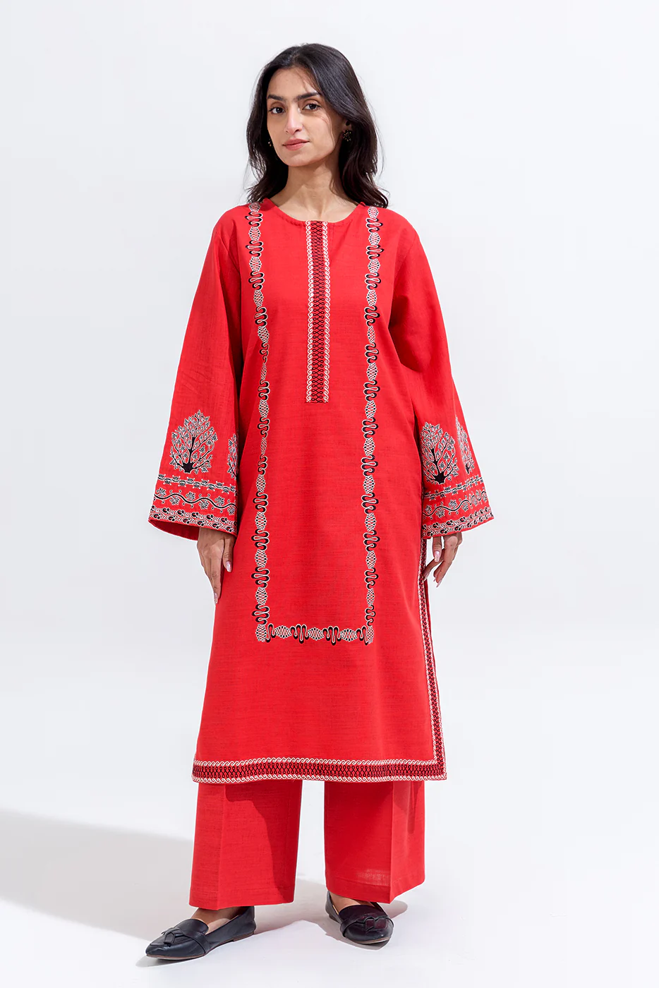 2 PIECE EMBROIDERED KHADDAR SUIT (PRET) - Image 2