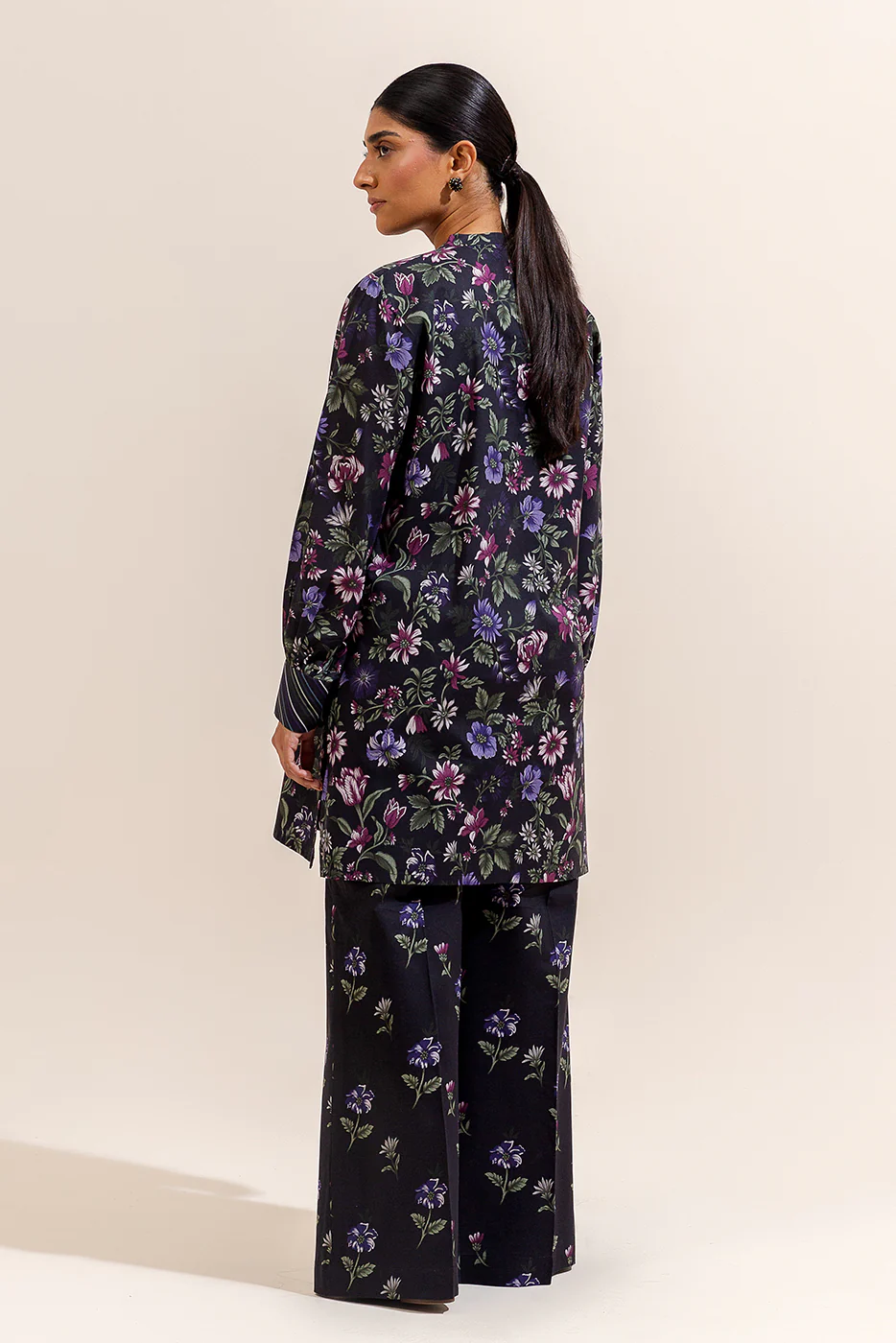 2 PIECE PRINTED LINEN SUIT-PITCH BLOOM (UNSTITCHED) - Image 3