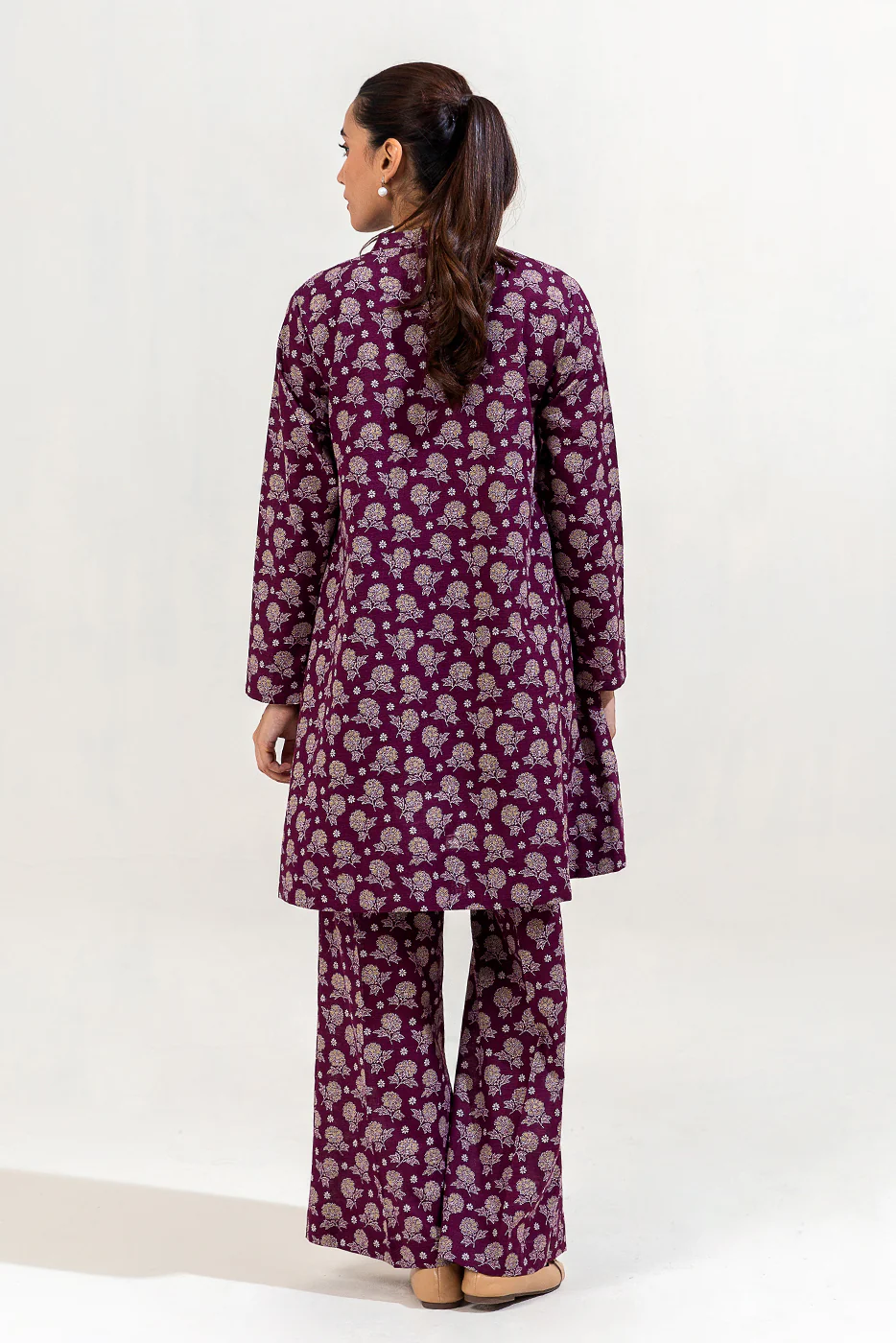 2 PIECE PRINTED KHADDAR SUIT-MULBERRY GRACE (UNSTITCHED) - Image 3