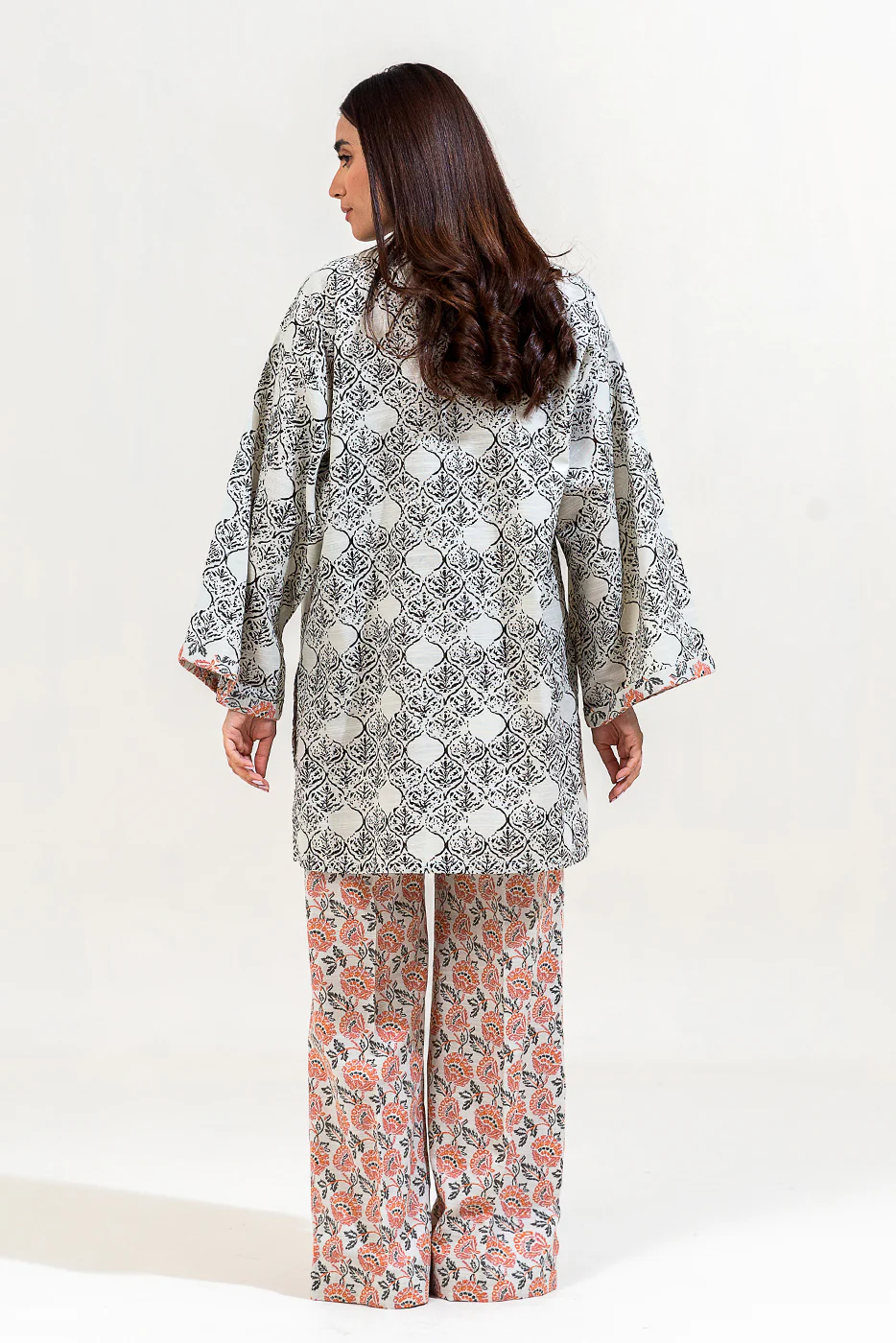 2 PIECE PRINTED KHADDAR SUIT-IVORY MAZE (UNSTITCHED) - Image 3