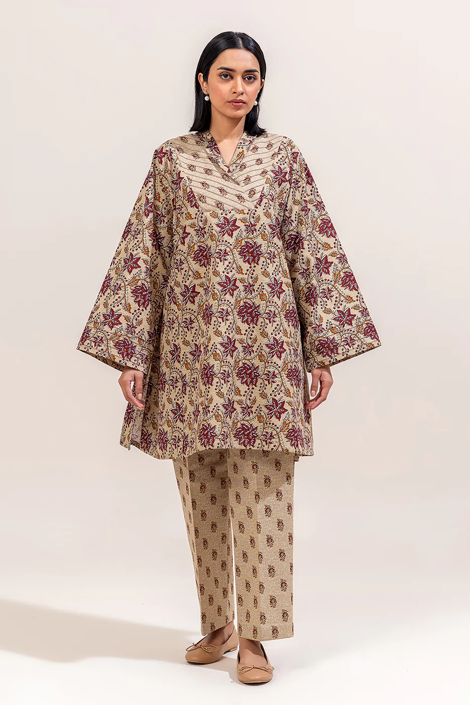 2 PIECE PRINTED KHADDAR SUIT-FLORAL CHARM (UNSTITCHED) - Image 2