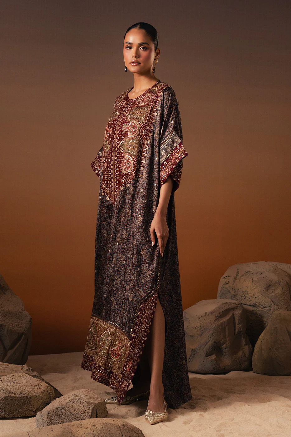 EMBROIDERED SHEMOZE SILK SHIRT (LUXURY PRET) - Image 2