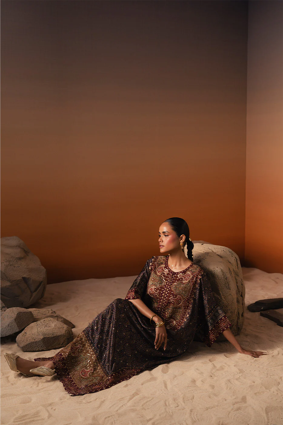 EMBROIDERED SHEMOZE SILK SHIRT (LUXURY PRET) - Image 6