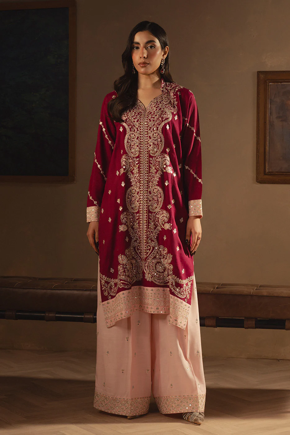 2 PIECE EMBROIDERED KHADDAR SHIRT (LUXURY-PRET) - Image 4