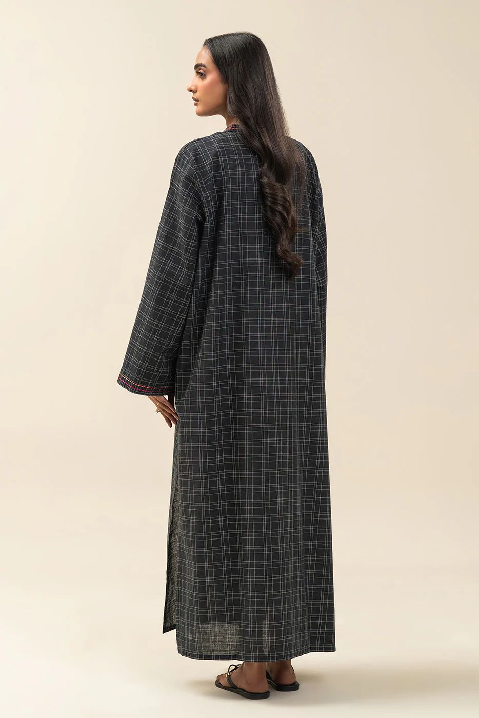 EMBROIDERED COTTON LINEN SHIRT (PRET) - Image 6