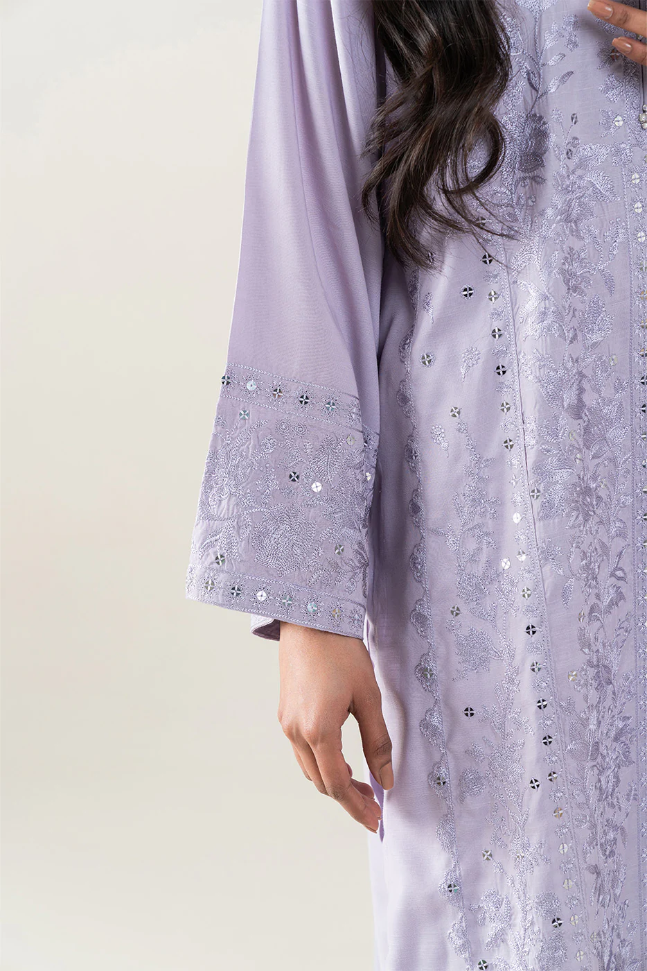 2 PIECE EMBROIDERED RAW SILK SUIT (LUXURY-PRET) - Image 6