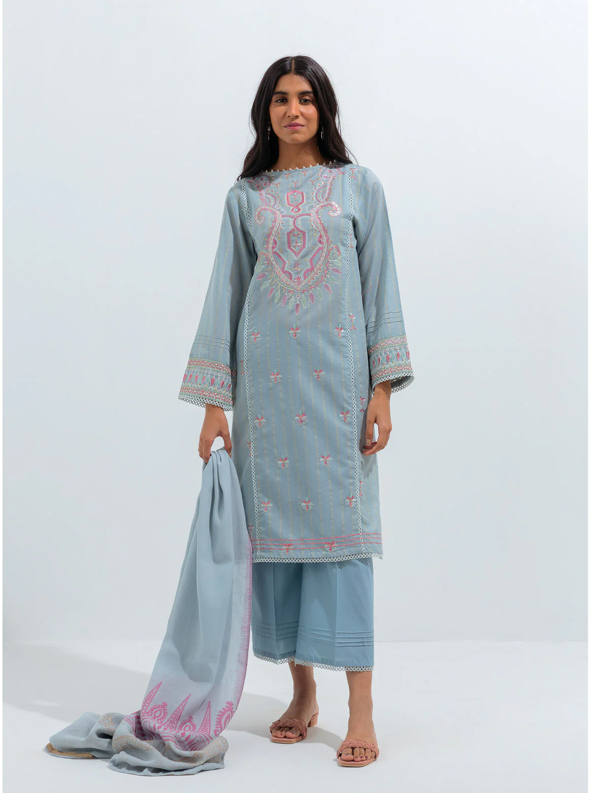 Powder Blue-Embroidered-2P
