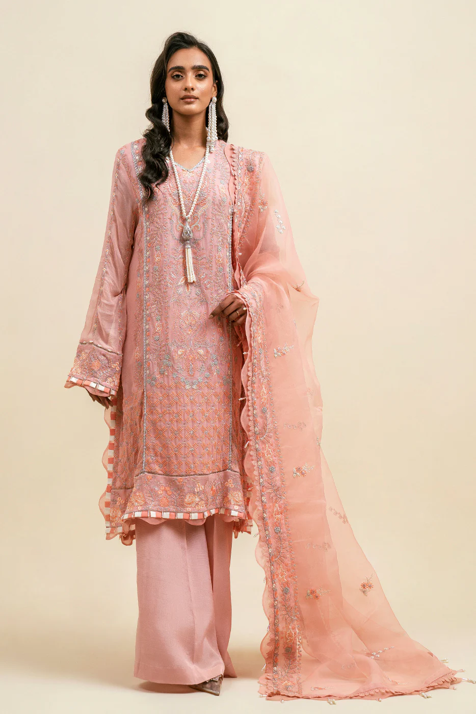 ROSE FIELDS-EMBROIDERD-4P-CHIFFON(UNSTITCHED)