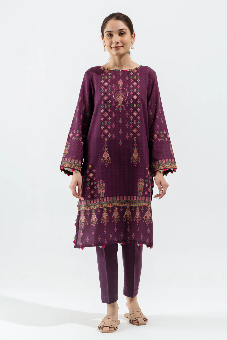 2 PIECE - PRINTED KHADDAR SUIT - AMETHYST AROMA