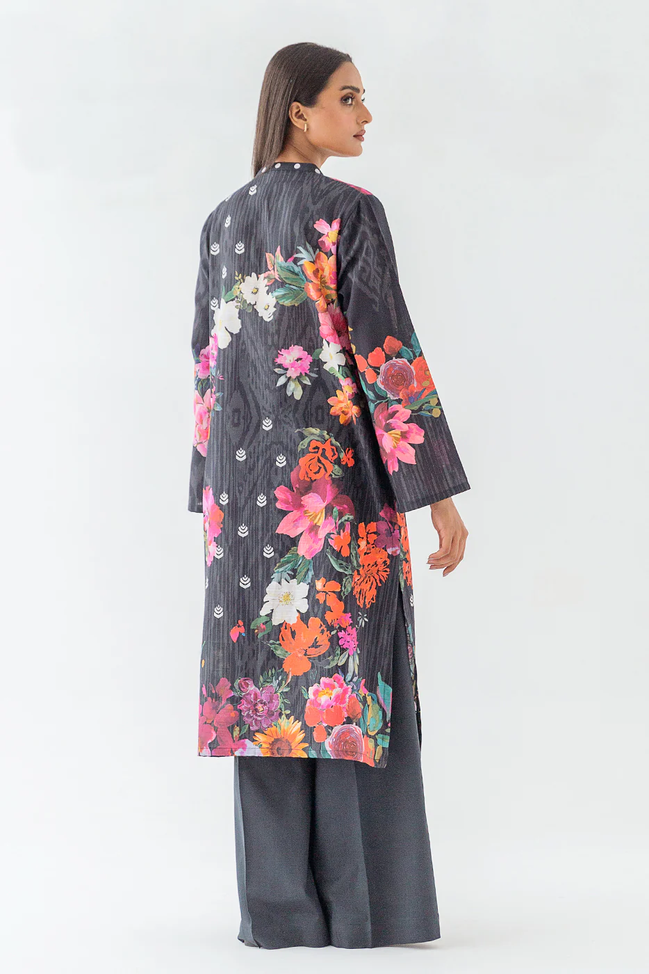 1 PIECE - PRINTED KHADDAR SHIRT - ENCHANTING BOUQUET (UNSTITCHED) - Image 2
