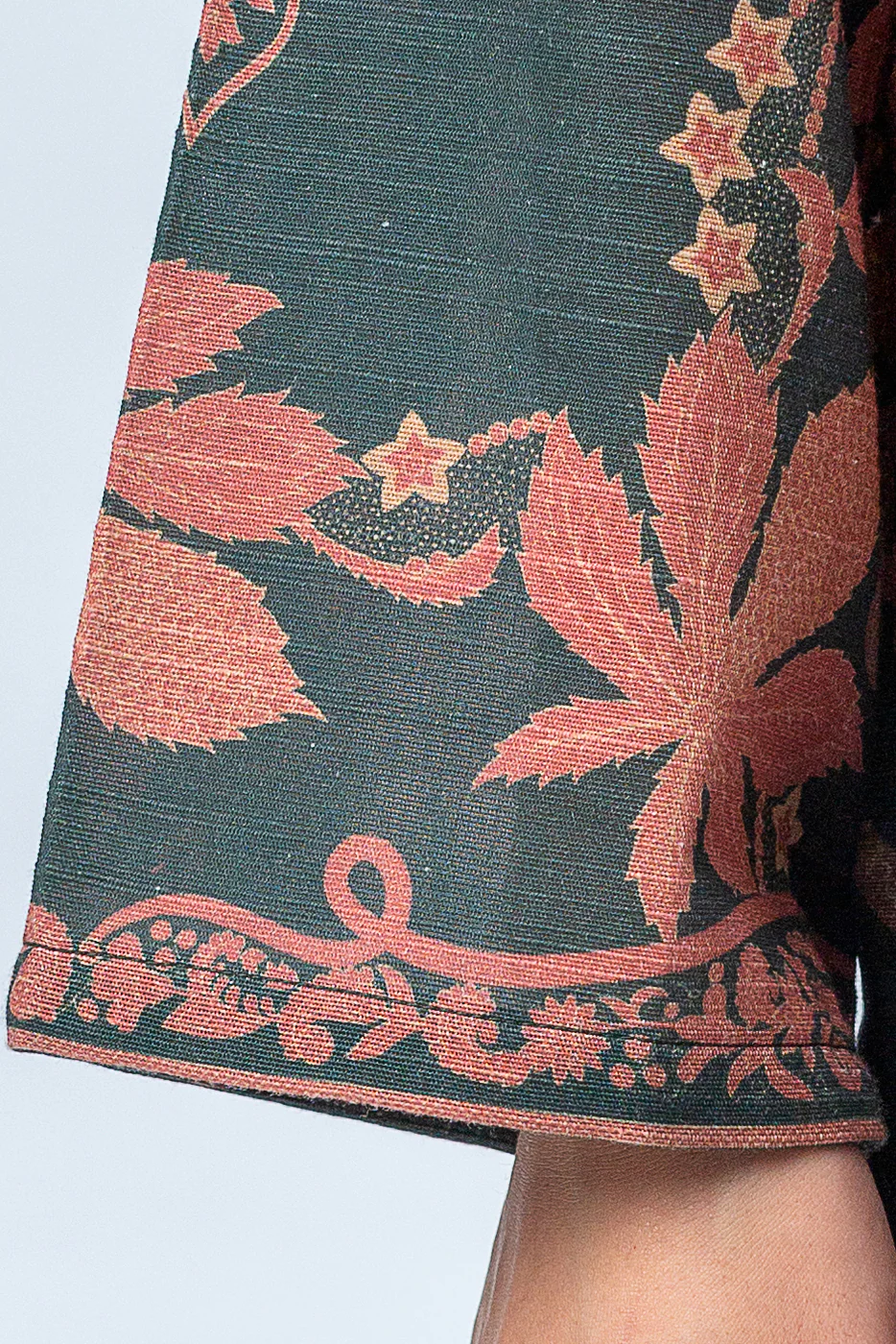 2 PIECE PRINTED KHADDAR SUIT-NOSTALGIA EMERALD (UNSTITCHED) - Image 4