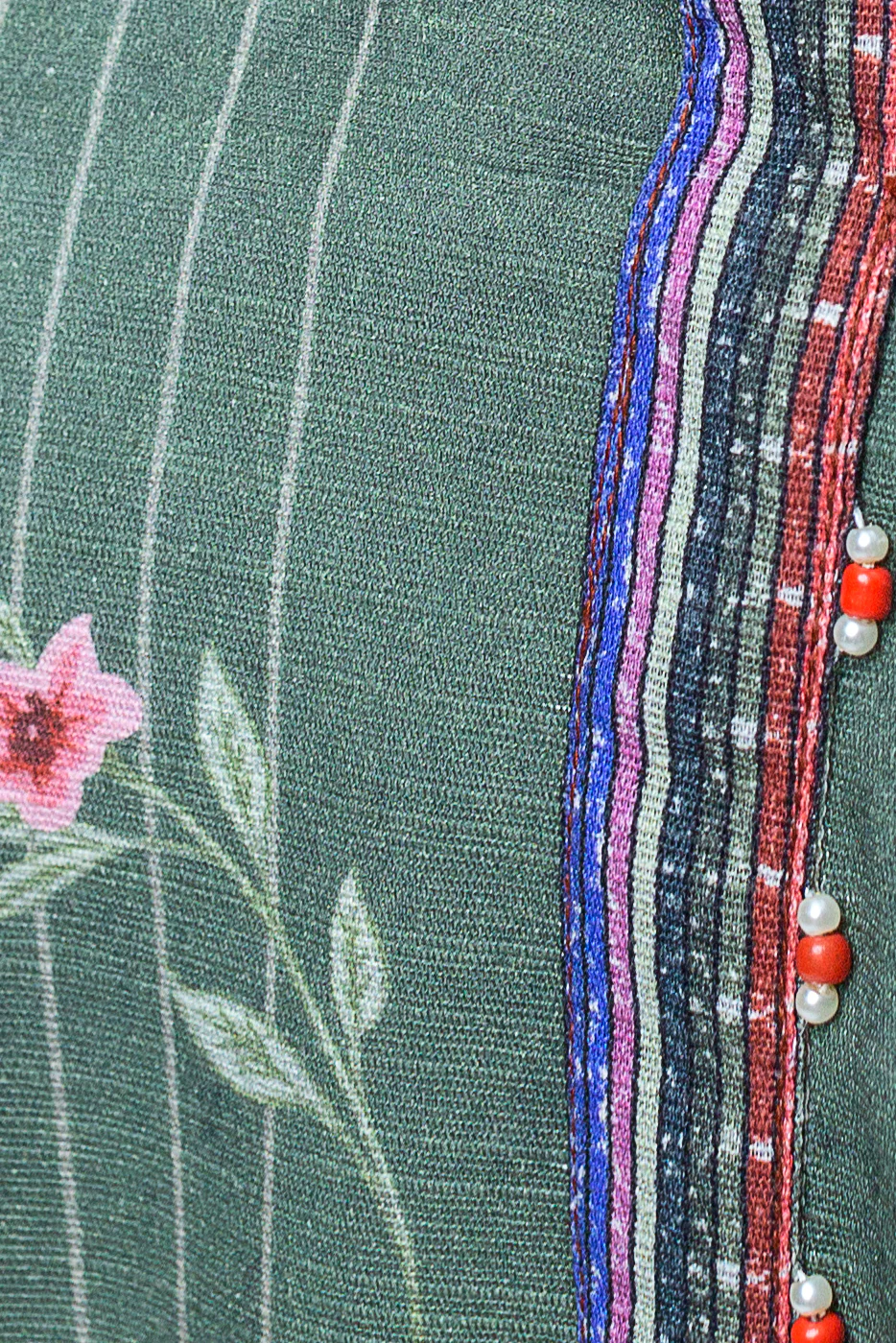 1 PIECE - PRINTED KHADDAR SHIRT - SMOKE PINE (UNSTITCHED) - Image 3