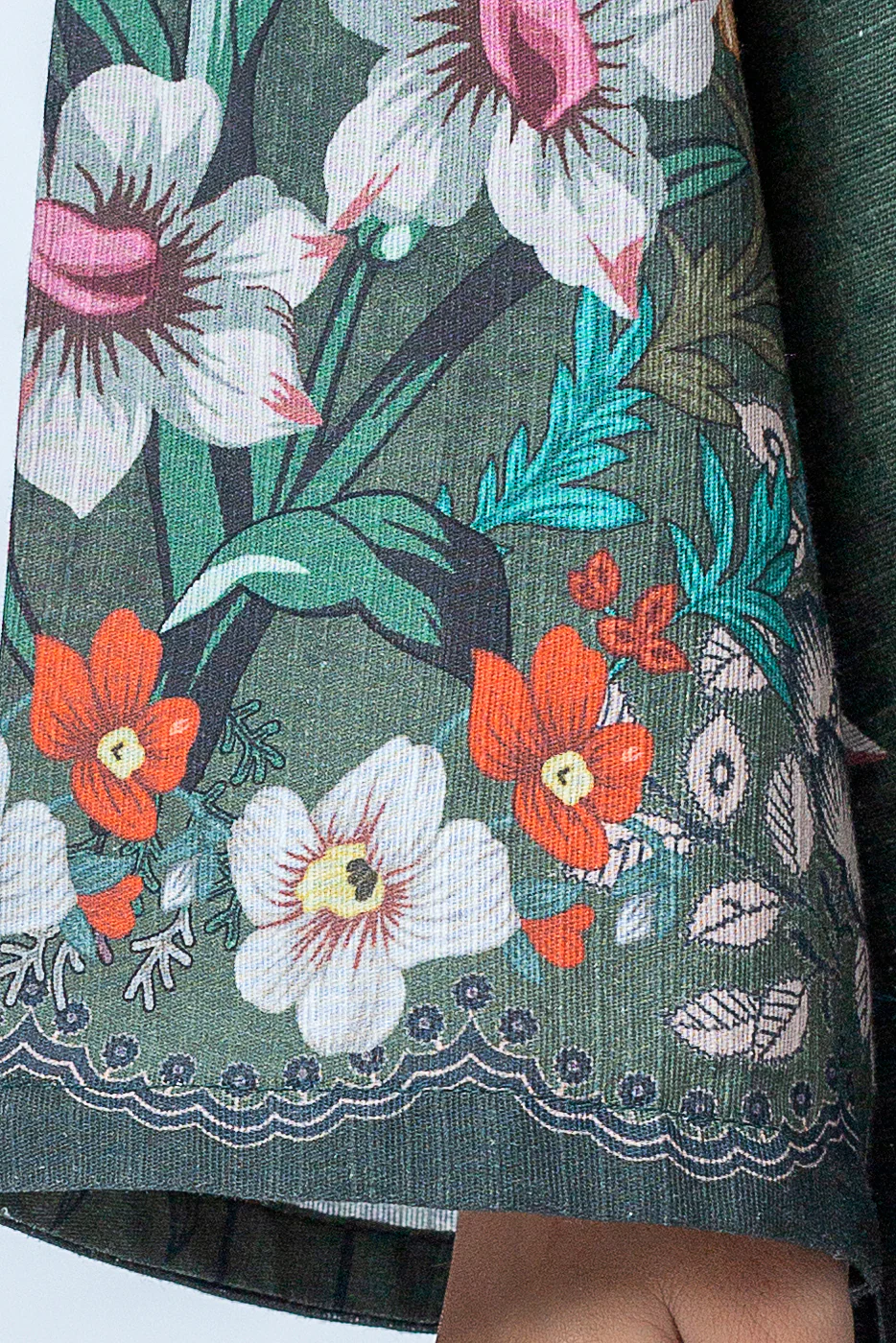 1 PIECE - PRINTED KHADDAR SHIRT - SMOKE PINE (UNSTITCHED) - Image 4