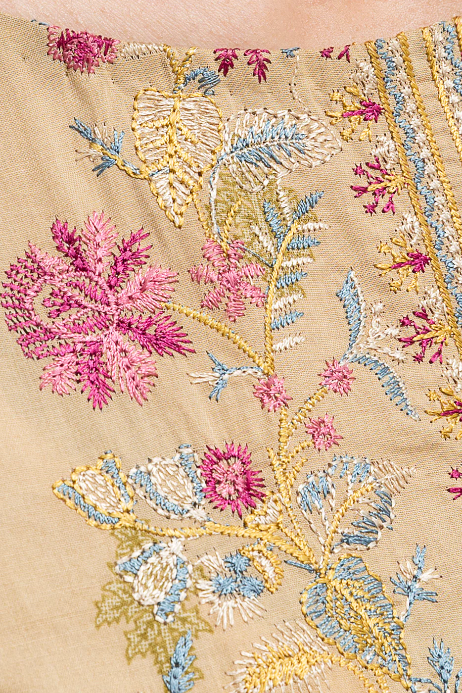3 PIECE - EMBROIDERED LAWN SUIT - FAWN BLUSH - Image 4
