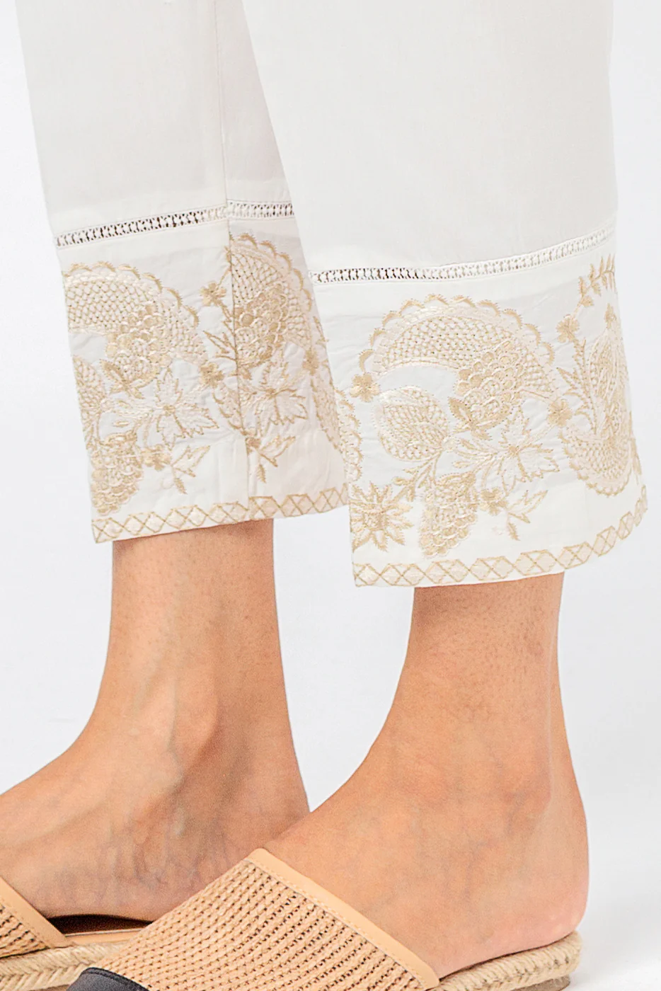 EMBROIDERED STRAIGHT PANTS - Image 2