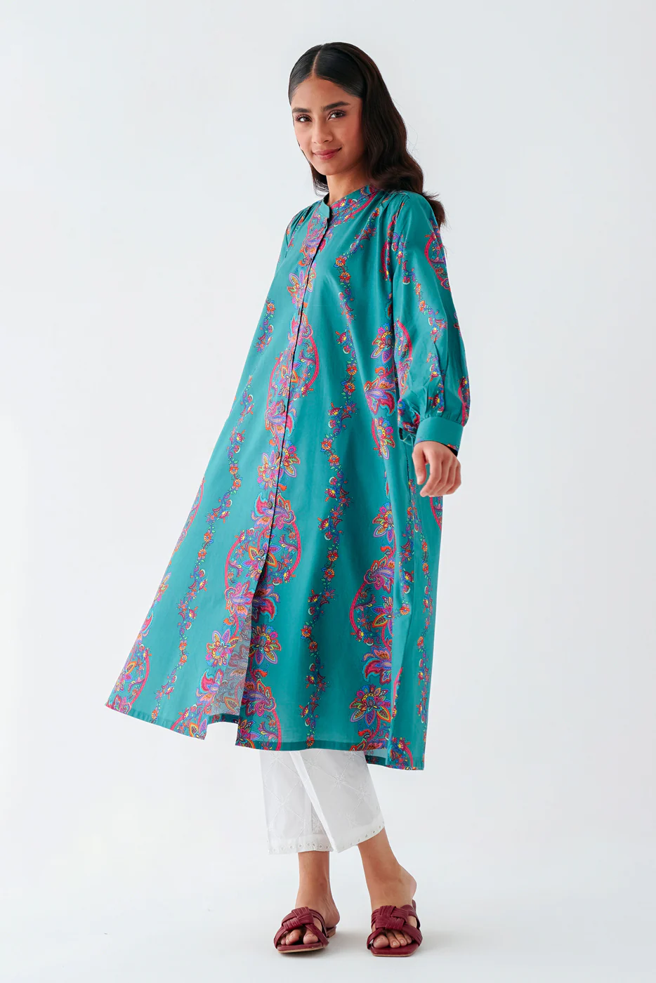 PRINTED CAMBRIC SHIRT (PRET) - Image 2