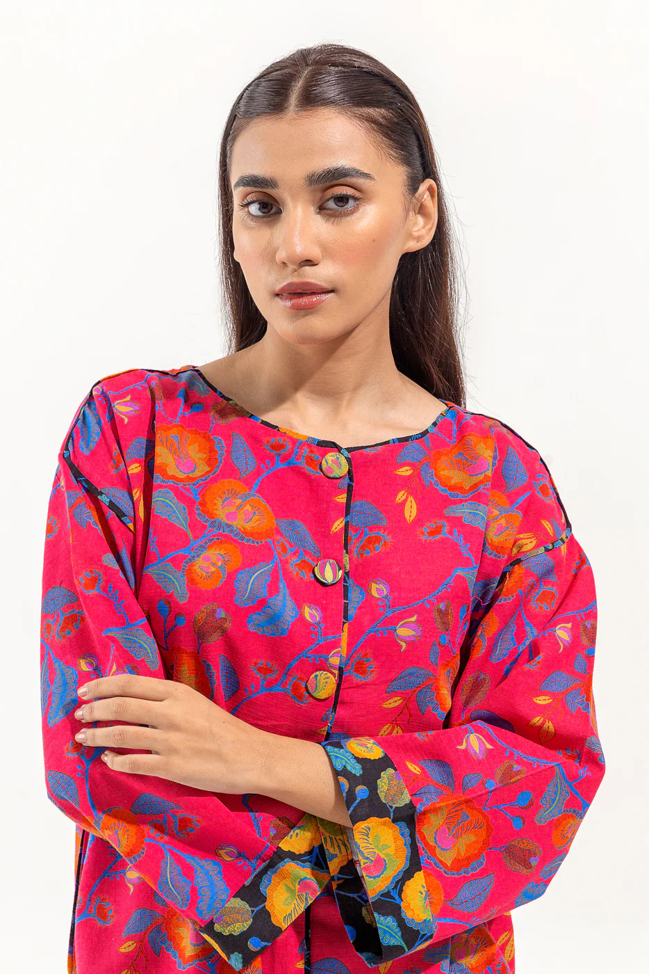 2 PIECE PRINTED SLUB KHADDAR SUIT (PRET) - Image 2