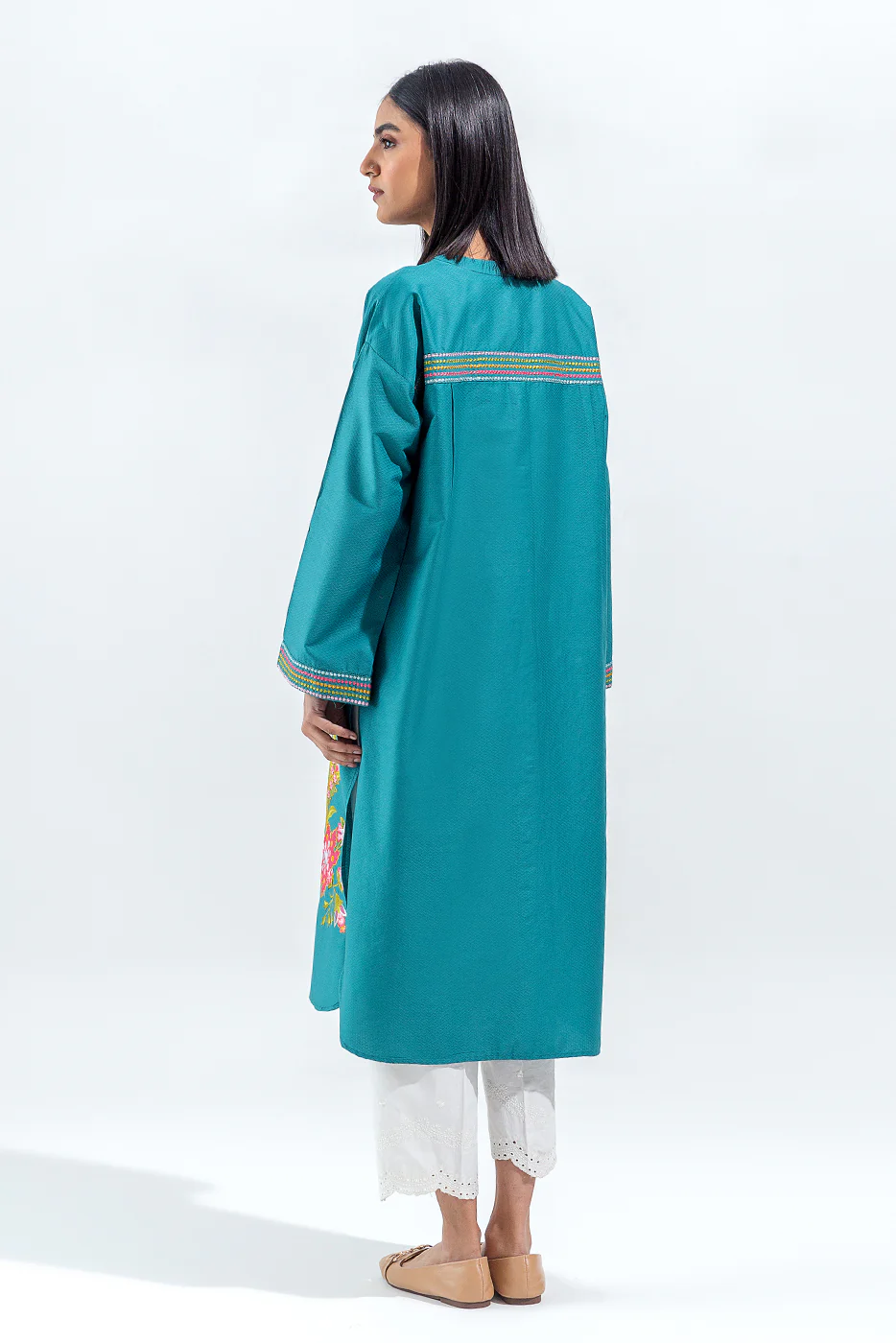 EMBROIDERED SELF JACQUARD SHIRT(PRET) - Image 4