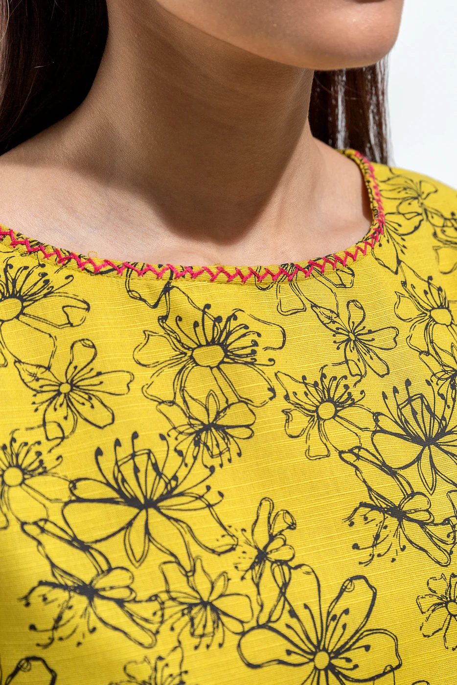 PRINTED SLUB KHADDAR SHIRT (PRET) - Image 3
