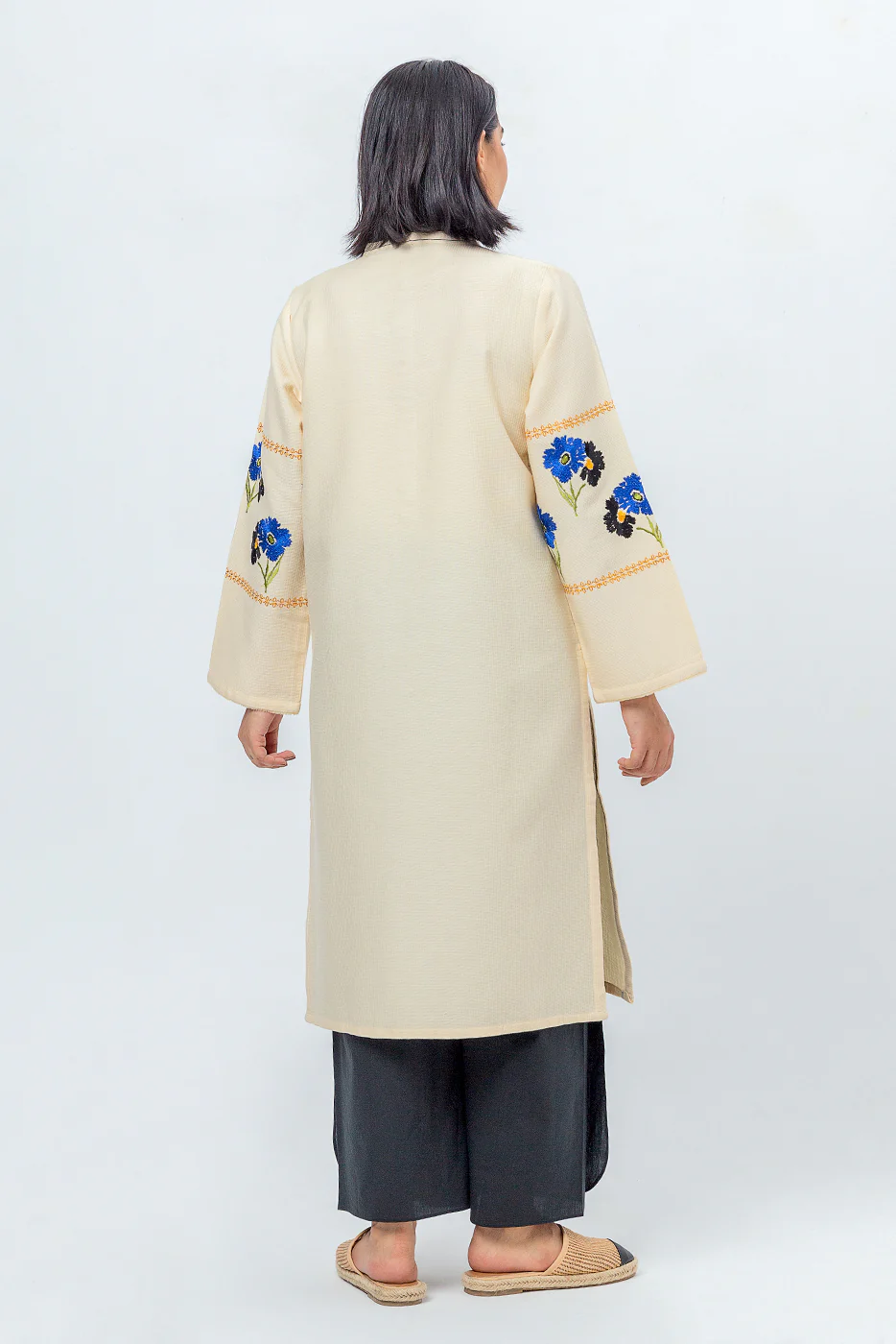 EMBROIDERED DOBBY SHIRT (PRET) - Image 3