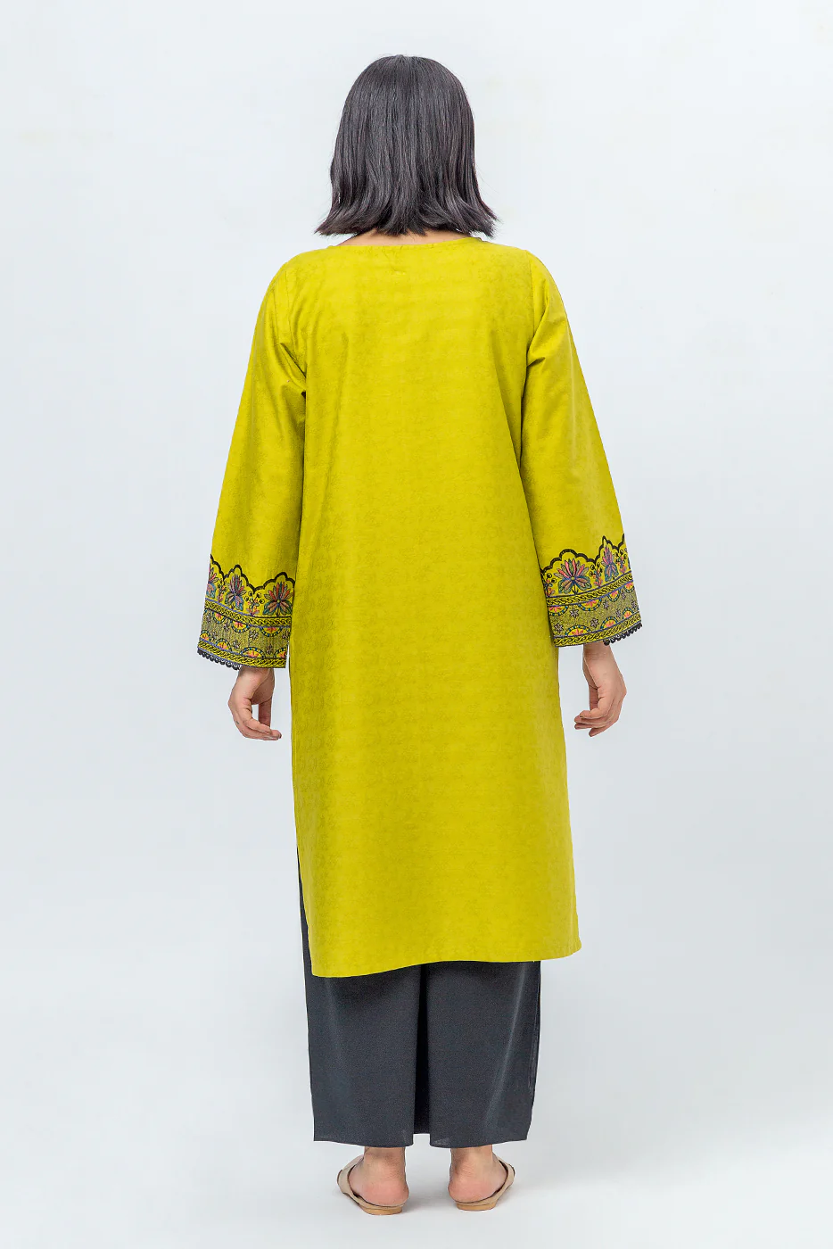 EMBROIDERED SELF JACQUARD SHIRT (PRET) - Image 3