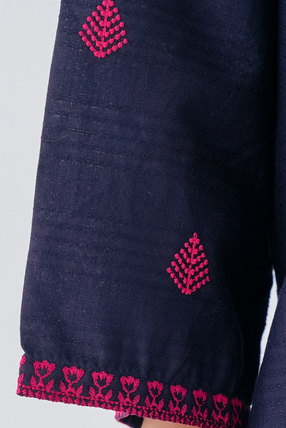 EMBROIDERED DOBBY SHIRT (PRET) - Image 4