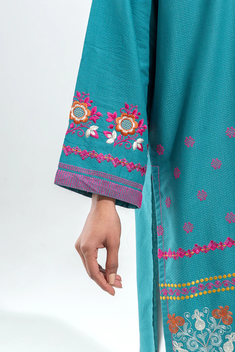 EMBROIDERED SELF JACQUARD SHIRT (PRET) - Image 5