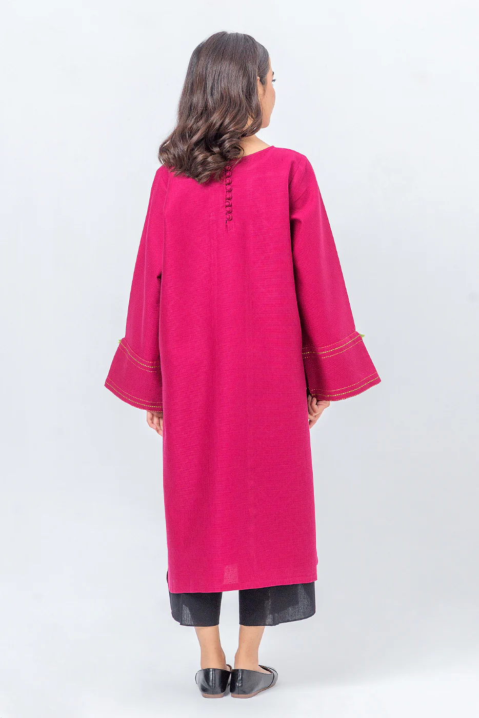 EMBROIDERED DOBBY SHIRT (PRET) - Image 2