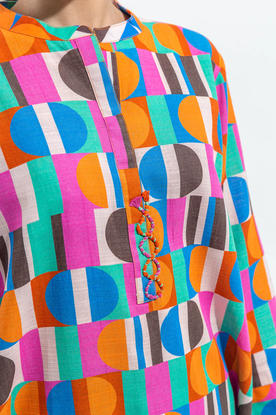 PRINTED SLUB KHADDAR SHIRT (PRET) - Image 3