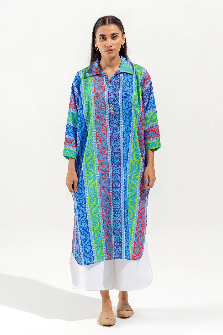 PRINTED KHADDAR SHIRT (PRET) - Image 2