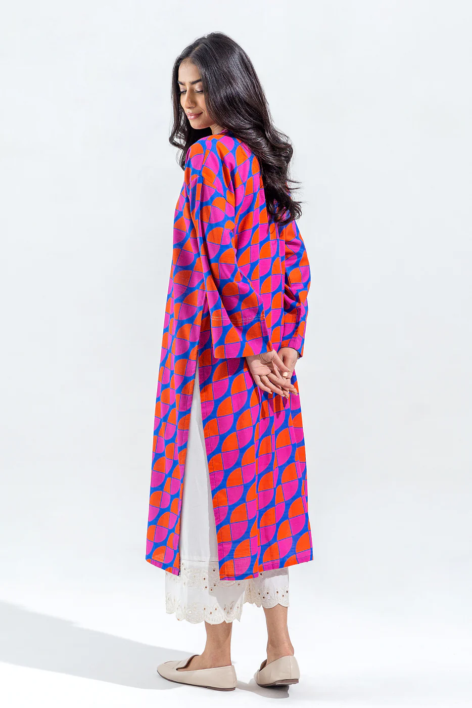PRINTED SLUB KHADDAR SHIRT (PRET) - Image 3