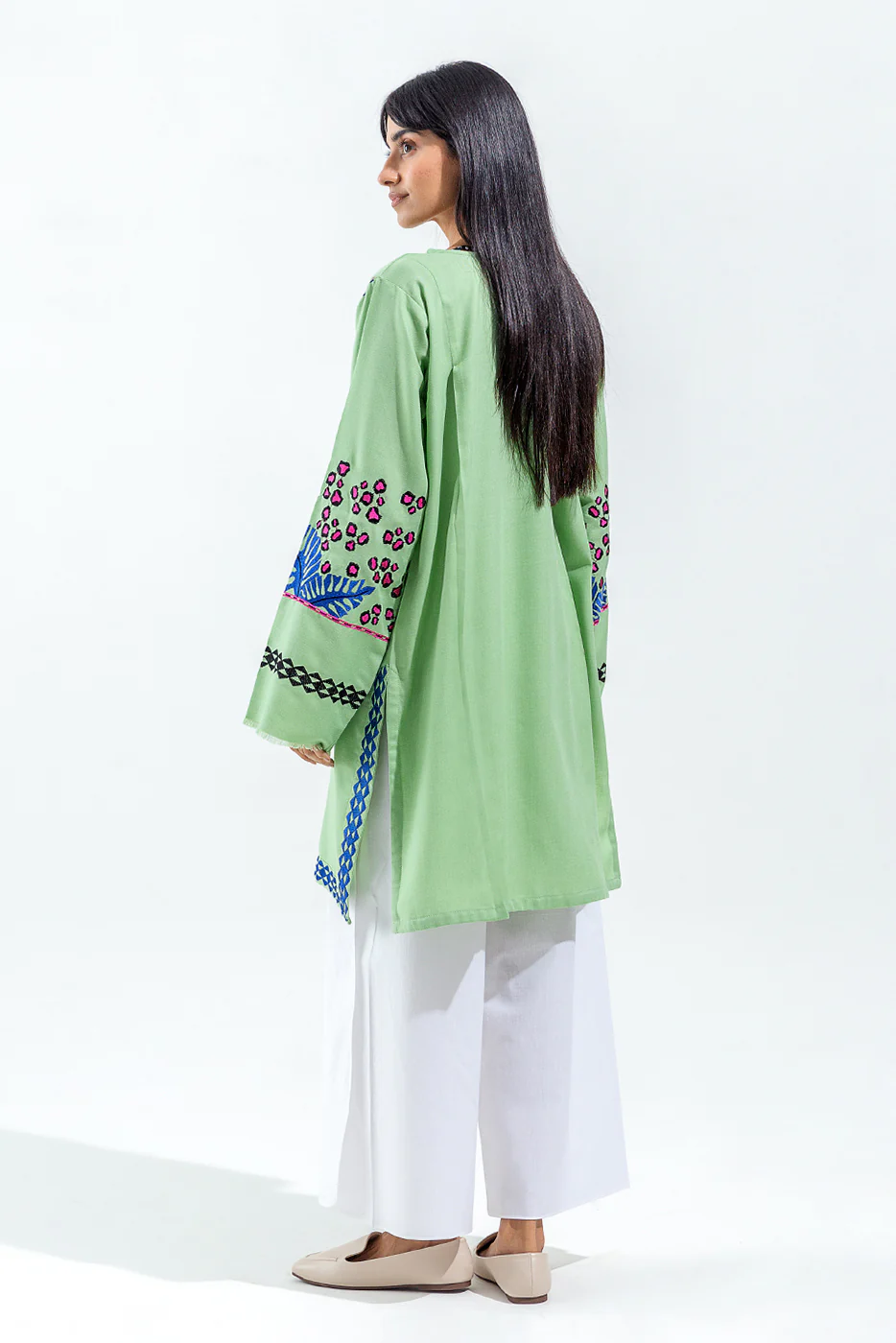 EMBROIDERED TWILL SHIRT (PRET) - Image 6