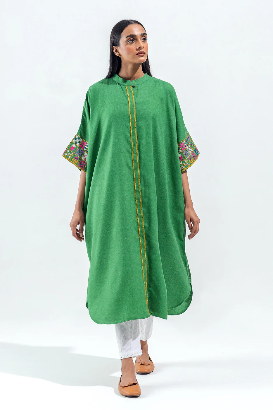 EMBROIDERED TWILL SHIRT (PRET) - Image 6