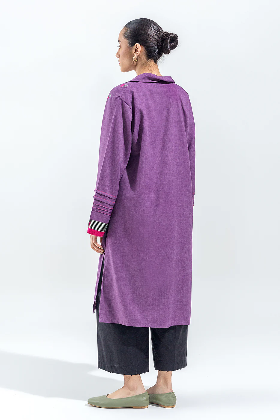 EMBROIDERED TWILL SHIRT (PRET) - Image 3