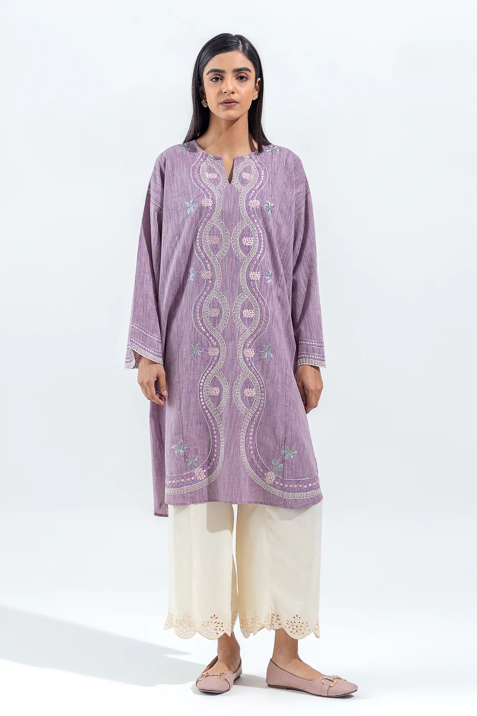 EMBROIDERED YARN DYED SHIRT(PRET) - Image 2