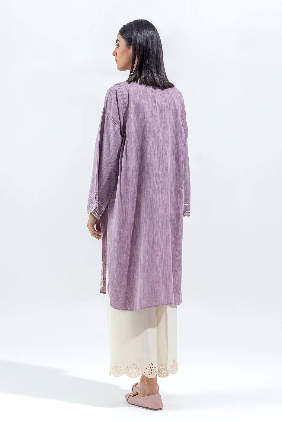 EMBROIDERED YARN DYED SHIRT(PRET) - Image 3
