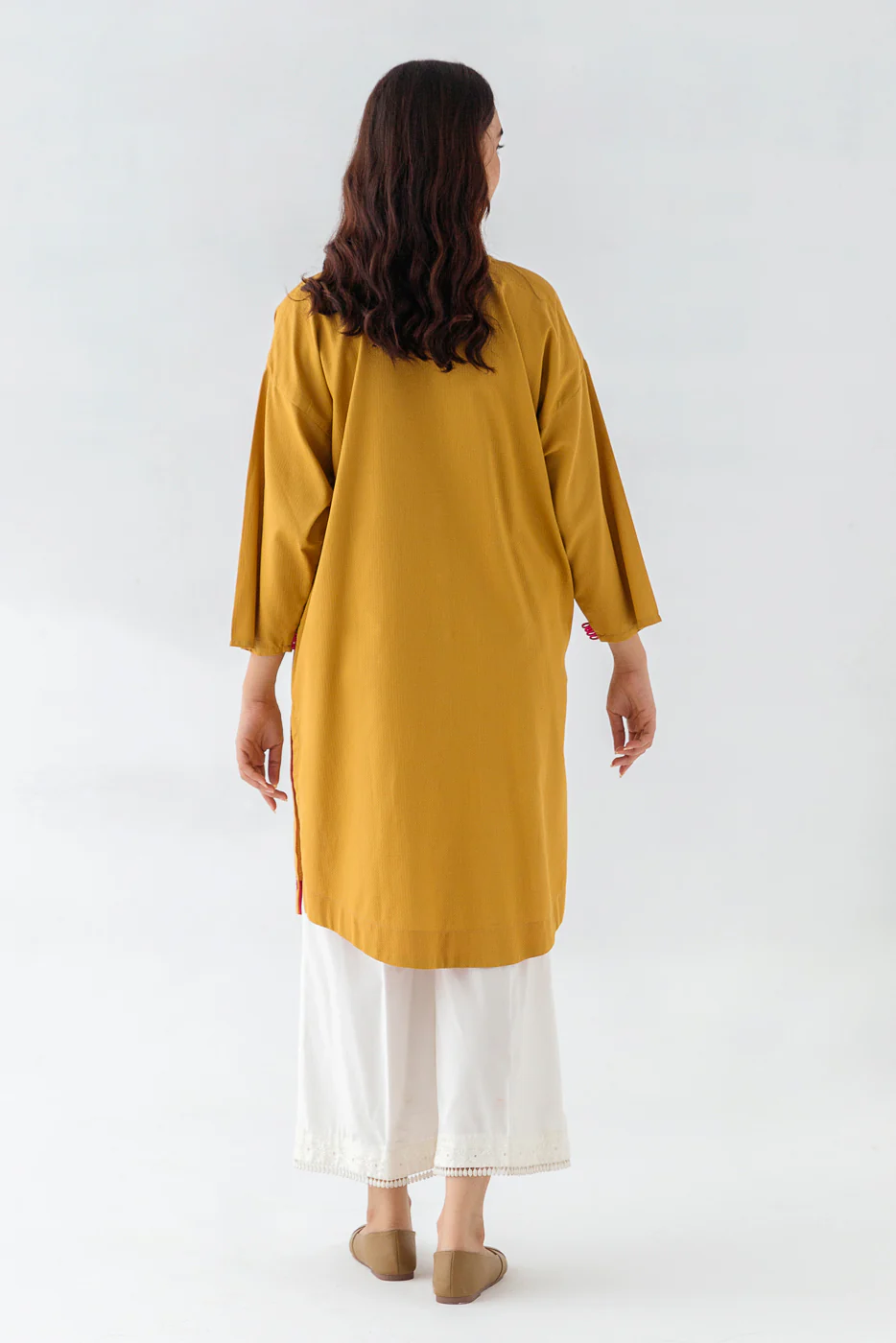 EMBROIDERED DOBBY SHIRT (PRET) - Image 2
