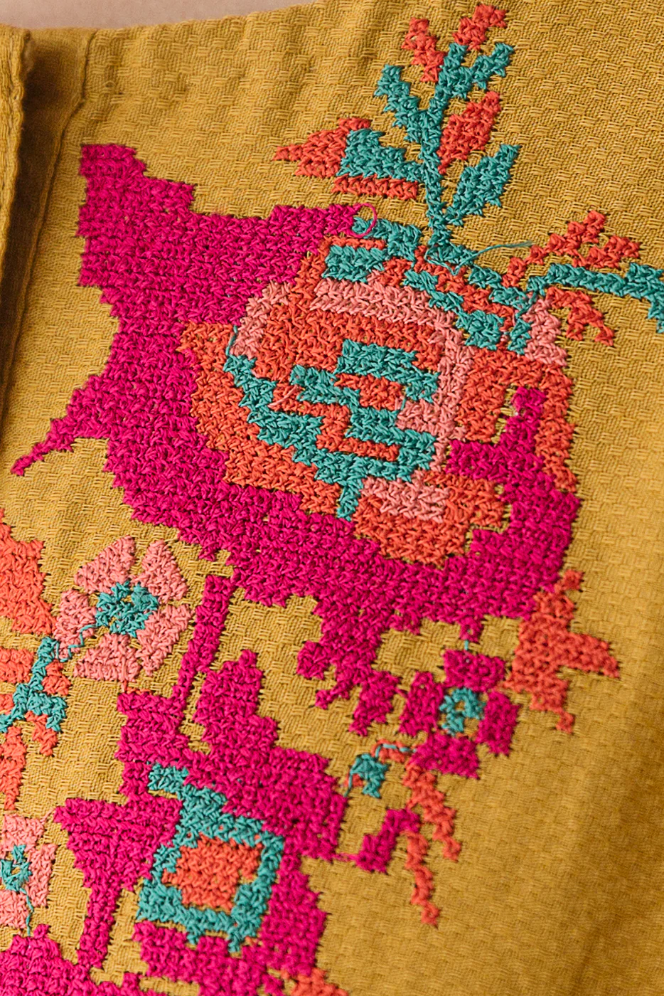 EMBROIDERED DOBBY SHIRT (PRET) - Image 3