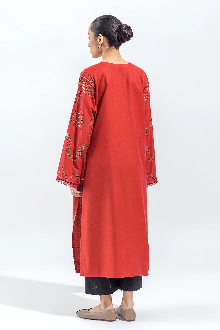 EMBROIDERED YARN DYED SHIRT (PRET) - Image 4