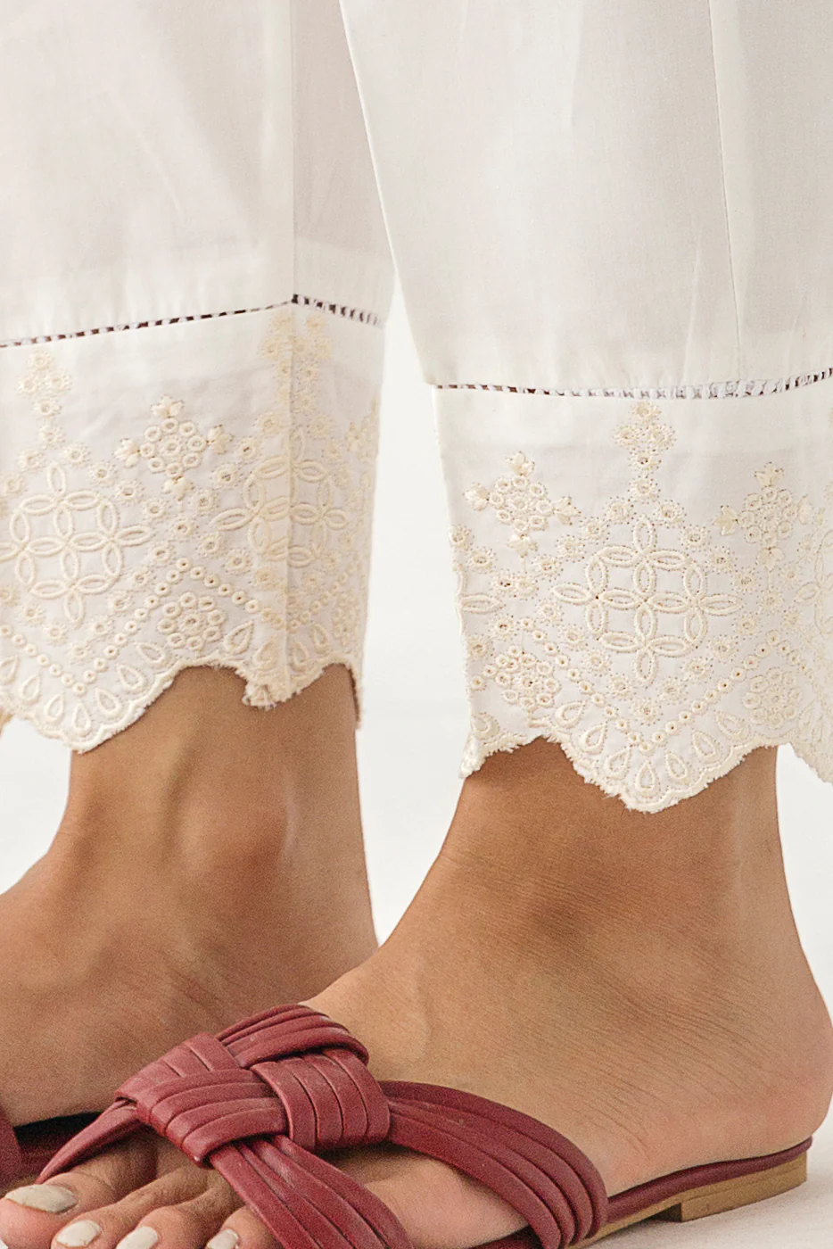 EMBROIDERED TAPERED PANTS - Image 2