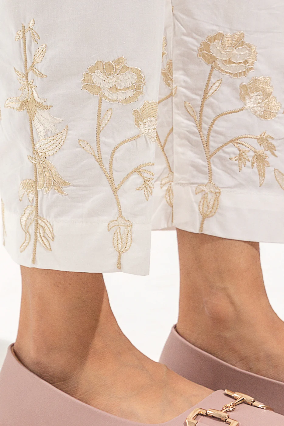 EMBROIDERED STRAIGHT PANTS - Image 2