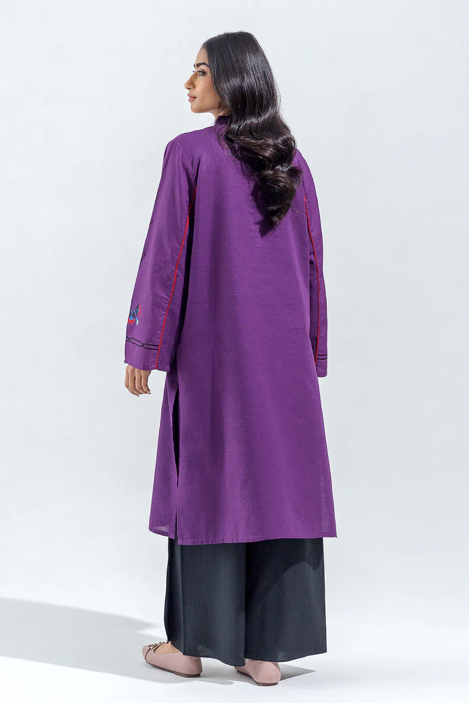 EMBROIDERED JACQUARD SHIRT (PRET) - Image 3