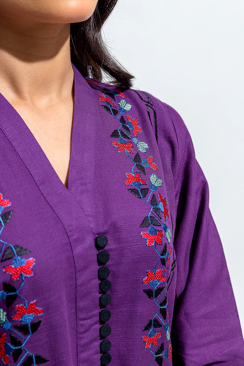 EMBROIDERED JACQUARD SHIRT (PRET) - Image 4