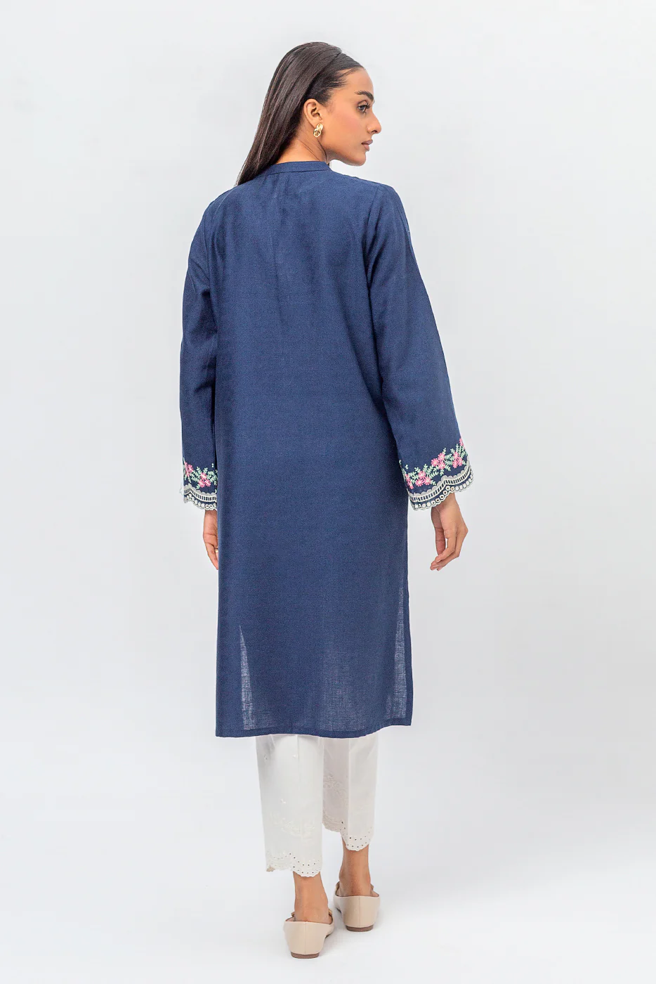 EMBROIDERED JACQUARD SHIRT (PRET) - Image 3