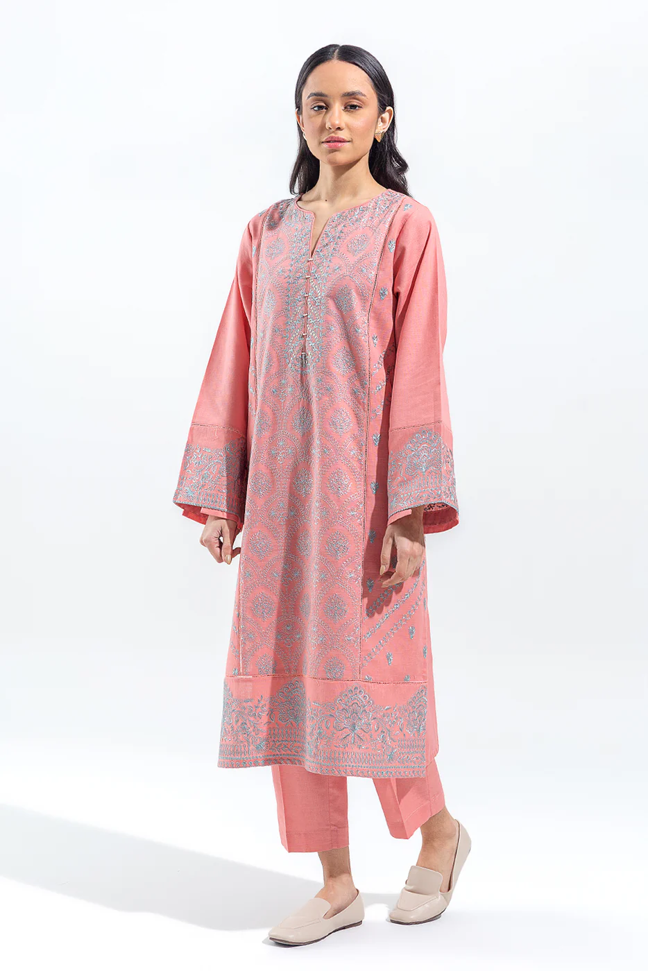 2 PIECE EMBROIDERED KHADDAR SUIT (PRET) - Image 3
