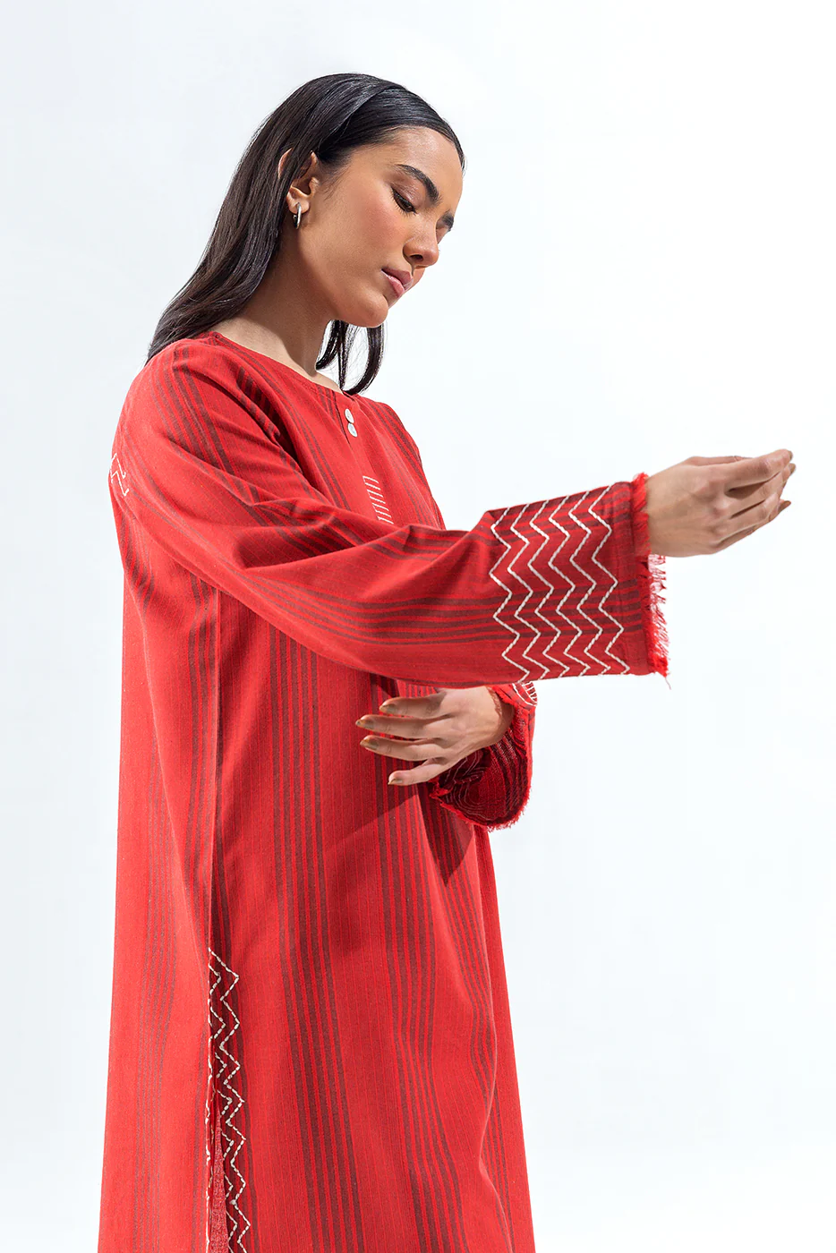 EMBROIDERED YARN DYED SHIRT (PRET)